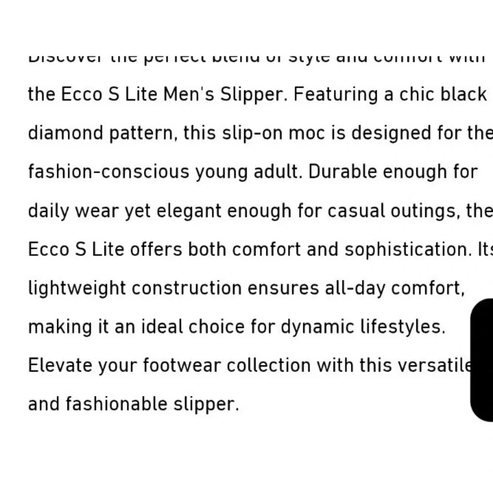 ECCO S-LITE 9.5 Black Diamond Nubuck Moc Loafers